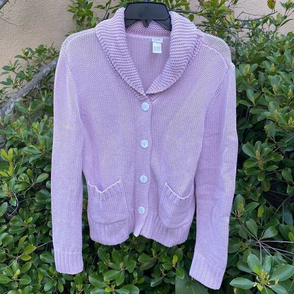 J. Jill Lilac Light Knit Cardigan w/Pockets. Size Small. Excellent Condition. - Picture 1 of 4